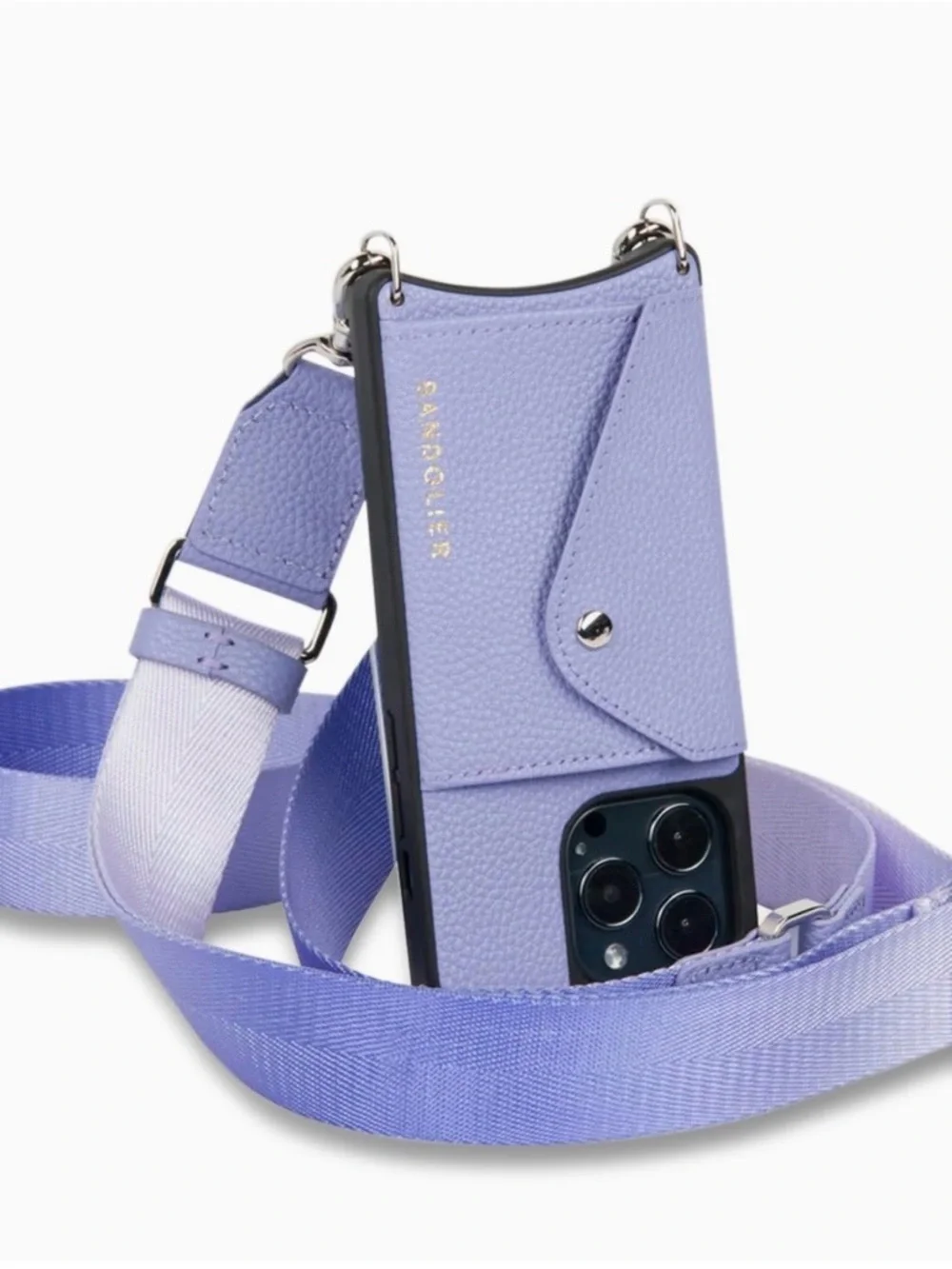 iPhone 13 Pro Bandolier Bowie Ombré Side Slot Crossbody Phone Case with Strap